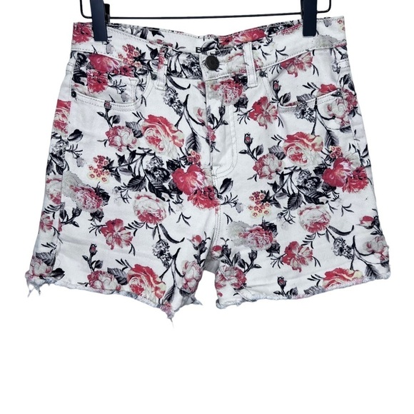Urban Outfitters BDG Floral Cut offs Denim Shorts Size 28 Feminine - Picture 1 of 12